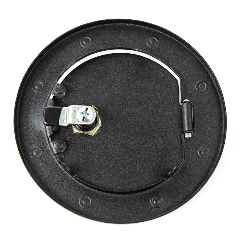 Rugged Ridge Textured Black Locking Gas Cap Door: Fits Most Jeep Wrangler Models (2007-2018)