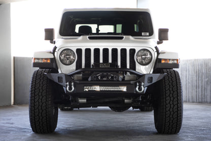 DV8 Offroad Mid-Width Winch Front Bumper: Fits Most Jeep Wrangler / Gladiator Models (2018-2026)