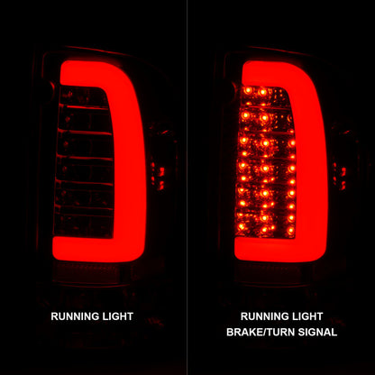 ANZO LED Tail Light Assembly Chrome Housing Clear Lens Pair | Toyota Tacoma (95-00) (311355)