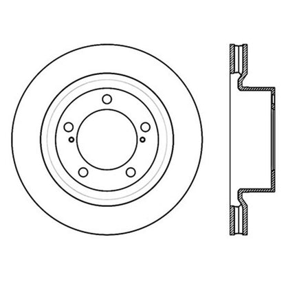 StopTech Front Left Slotted & Drilled Rotor | Toyota Tundra / Sequoia (14-21) (127.44156L)
