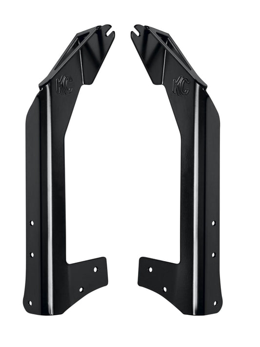 KC HiLiTES 50" Xross Bar Light Mount Kit (OVERHEAD): Jeep Wrangler JK 2007-2018 - Satin Black