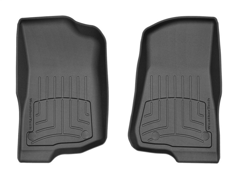 WeatherTech FloorLiner HP Front Floor Mats (Black): Jeep Wrangler (18-25) & Gladiator (20-25)
