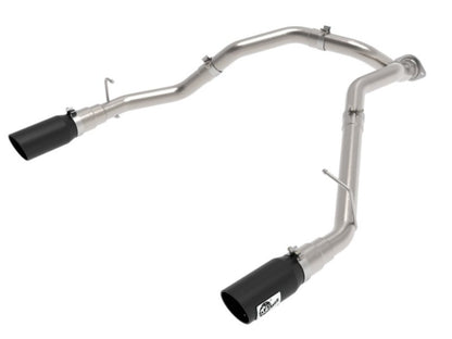 aFe Large Bore-HD 3" 409 SS DPF-Back Exhaust w/ Black Tip: Ram 1500 3.0L (19-24)