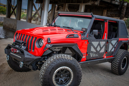 DV8 Offroad Primer Black Heat Dispersion Hood: Jeep Wrangler (18-21) / Gladiator (20-21)