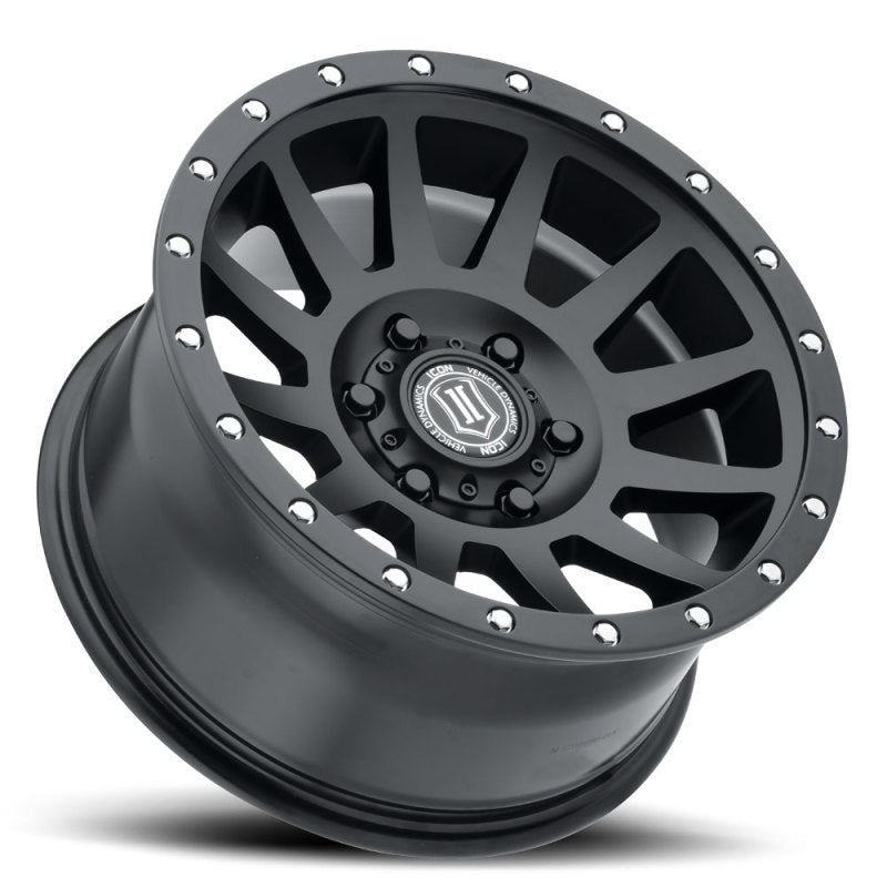 ICON Compression 17x8.5 6x5.5 0mm Offset 4.75in BS Satin Black Wheel | Ford Bronco (21-26) (2017858347SB)