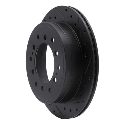 R1 Drilled & Slotted Black Rear Brake Rotor | Lexus GX460 (10-13 / 14-19 / 20-24) (ECB-76143R)