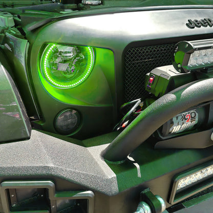 Oracle Lighting High Powered Black LED Headlights: Jeep Wrangler (07-17) / Wrangler JK (18)