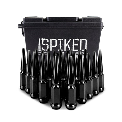 Mishimoto Steel Spiked Lug Nuts | Ford Ranger / Ford Bronco (19-26) M12 x 1.5 24pc Set Black (MMLG-SP1215-24BK)