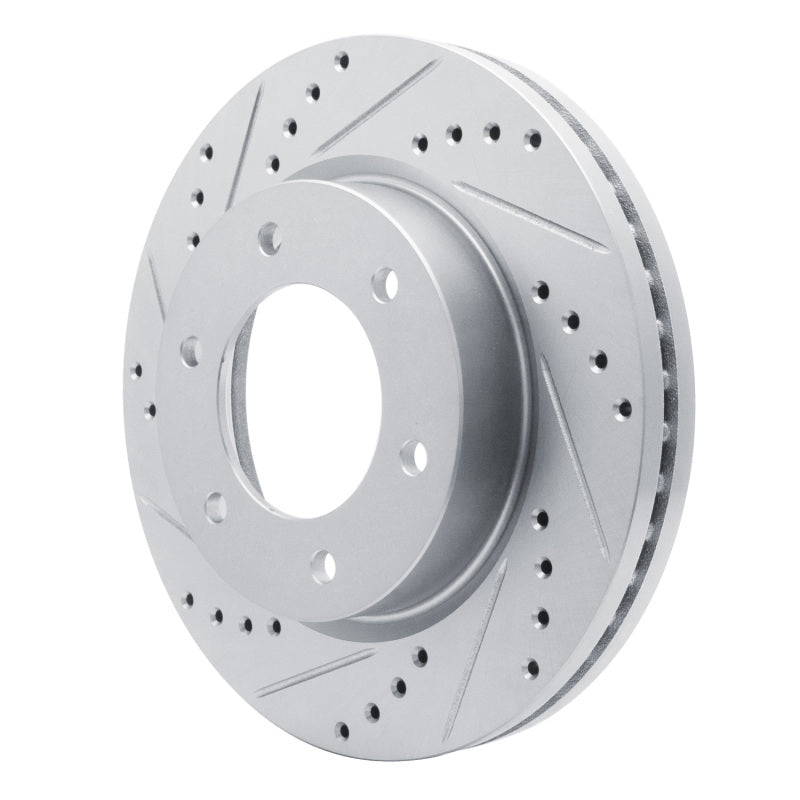R1 Concepts 19-25 Ford Bronco Front Left Drilled & Slotted Silver Brake Rotor | Ford Ranger / Bronco (19-26) (631-54275L)