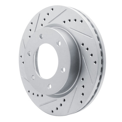R1 Concepts 19-25 Ford Bronco Front Left Drilled & Slotted Silver Brake Rotor | Ford Ranger / Bronco (19-26) (631-54275L)