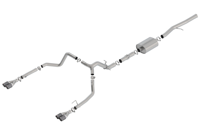 Borla 6.2L SS ATAK Catback Exhaust | Chevrolet Silverado 1500 / GMC Sierra 1500 (19-26) (140776CF)