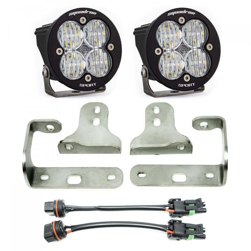 Baja Designs Squadron Sport Series Fog Pocket Kit: Jeep Gladiator (20-24) / Wrangler (18-24)