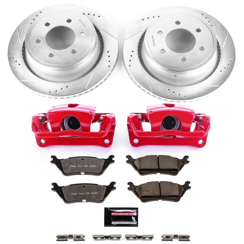 PowerStop Rear Z36 Truck & Tow Kit with Calipers | 2012–2018 Ford F-150 (KC6271-36)