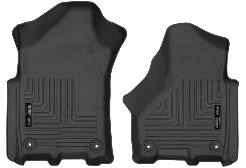 Husky Liners Black Front Floor Liners (FRONT): Fits Dodge / Ram 2500 / 3500 (06-10,18-24) - Black