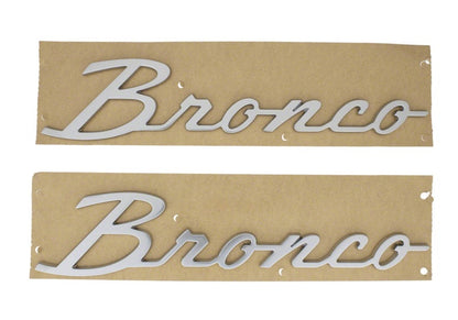 Ford Racing Silver Bronco Script Fender Badge | Ford Bronco (21-26) (M-1447-BSS)