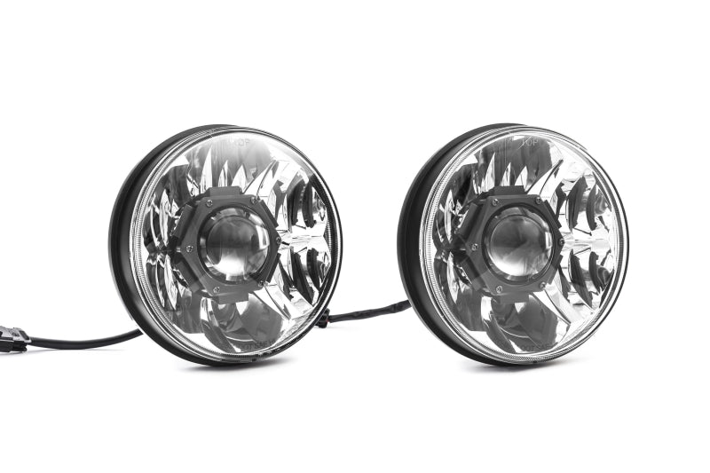 KC HiLiTES Gravity LED Pro 7" Headlights (FRONT): Jeep Wrangler JK 2007-2018