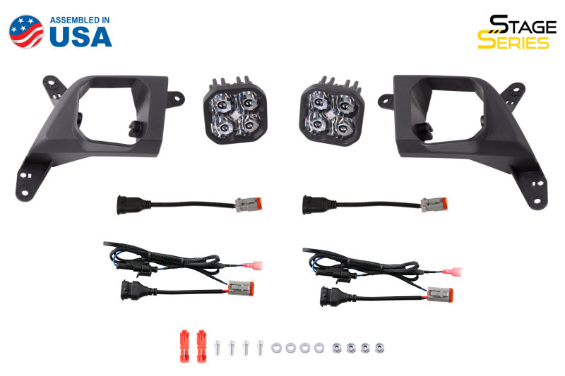 Diode Dynamics SS3 Type SV2 LED Fog Light Kit | Chevrolet Silverado 1500 / 2500HD (19-26) (DD6835)