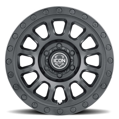 ICON Hulse 18x9 6x5.5 25mm Offset 6in BS Double Black | Ford Bronco (21-26) (8018909060DB)
