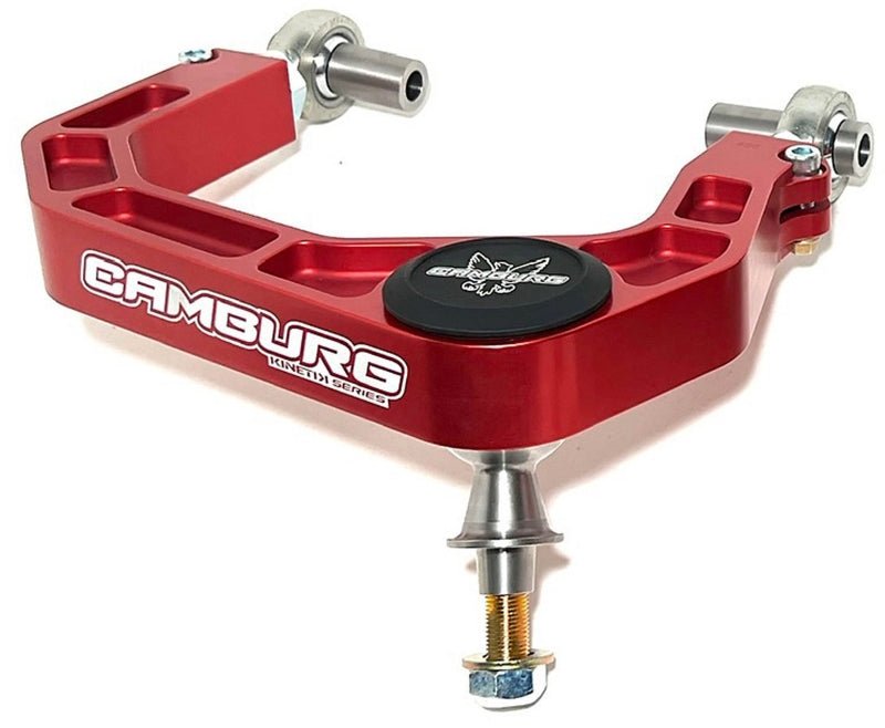 Camburg Ford Bronco 21 - 23 KINETIK V2 Performance Billet Uniball Upper Arms (Red) Suspension offroad accessory | Iron Ridge Offroad