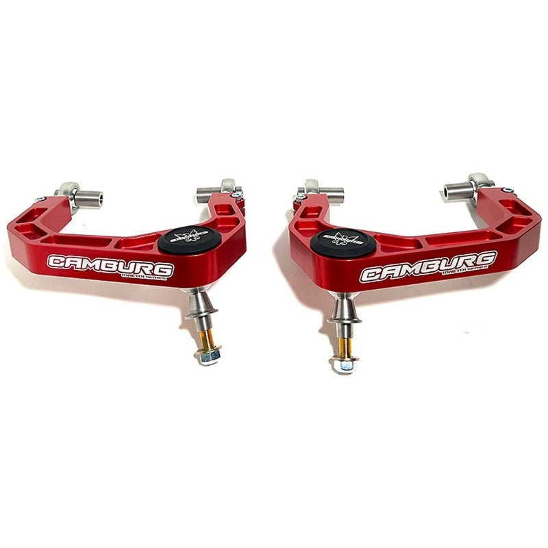 Camburg Ford Bronco 21 - 23 KINETIK V2 Performance Billet Uniball Upper Arms (Red) Suspension offroad accessory | Iron Ridge Offroad