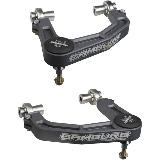 Camburg KINETIK V2 Billet Uniball Gray Upper Control Arms - 2019 - 2023 Ford Ranger Suspension offroad accessory | Iron Ridge Offroad