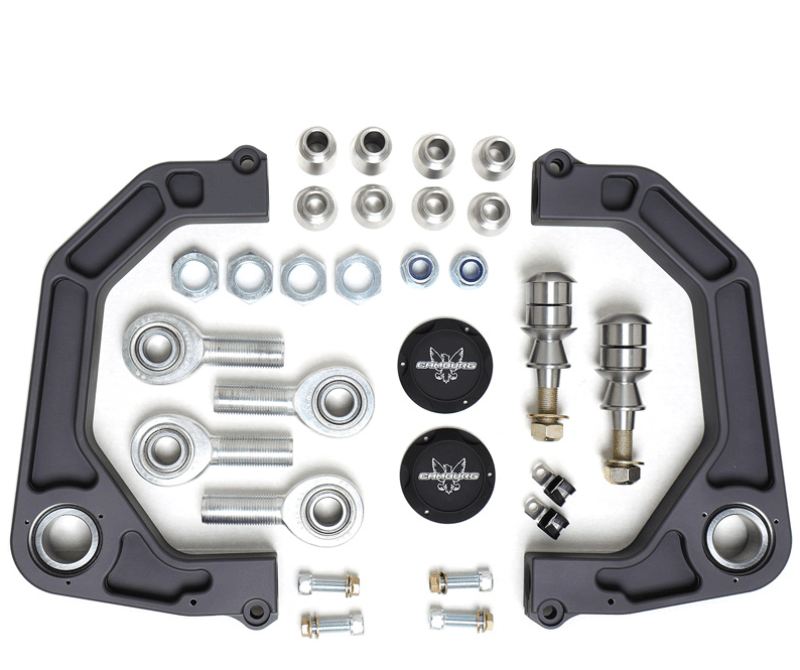 Camburg KINETIK V2 Billet Uniball Gray Upper Control Arms - 2019 - 2023 Ford Ranger Suspension offroad accessory | Iron Ridge Offroad