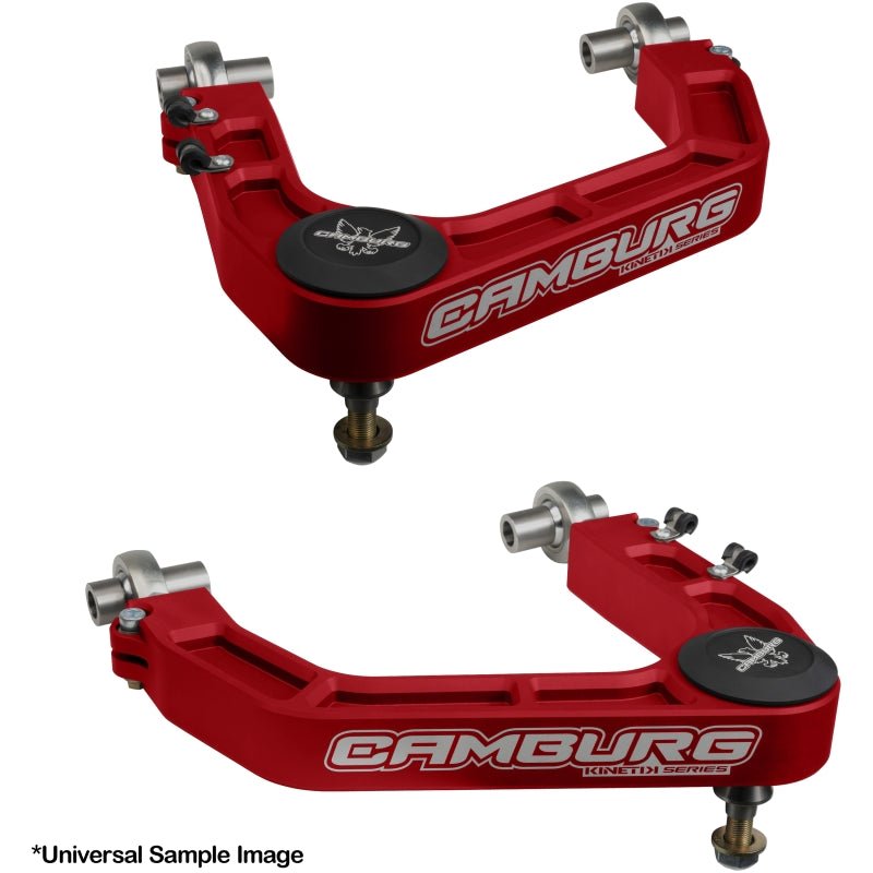 Camburg KINETIK V2 Billet Uniball Red Upper Control Arms - 2019 - 2023 Ford Ranger Suspension offroad accessory | Iron Ridge Offroad