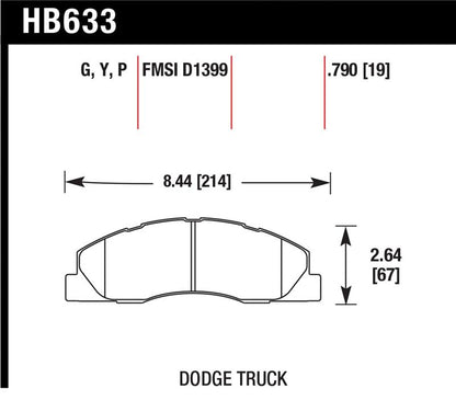 Hawk Performance Street Brake Pads: Dodge Ram 2500 / Ram 3500 09-10