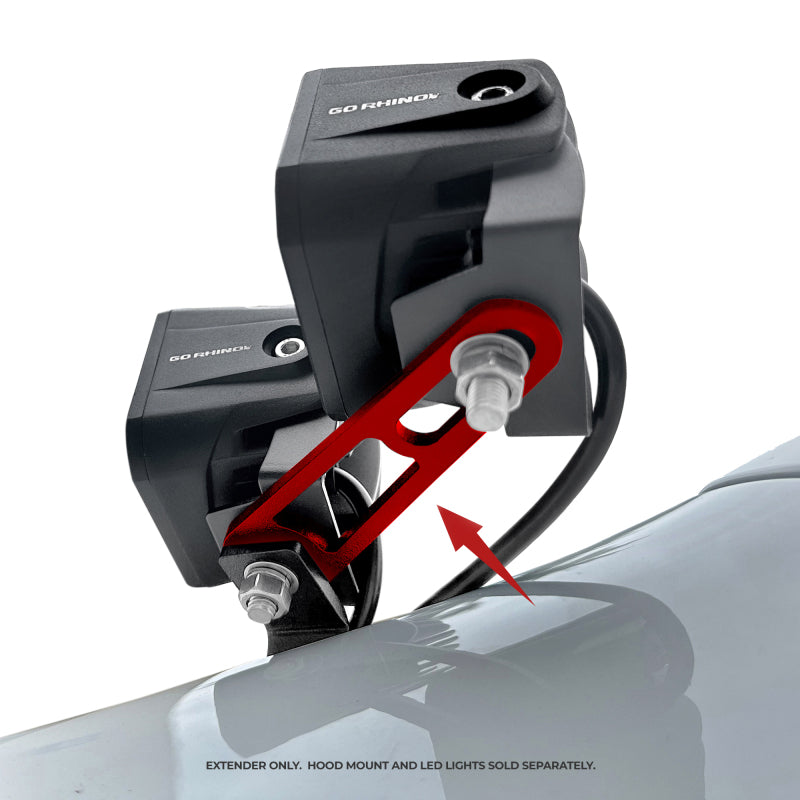Go Rhino XE Hood Hinge Cube Light Mount | Ford Ranger / Bronco (19-26) (732400T)