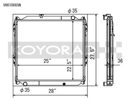 Koyo Radiator | Toyota 4Runner (00-02) 2.7L / 3.4L w/ 5MT (VH010665N)