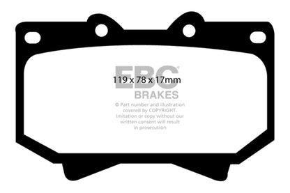 EBC Greenstuff Front Brake Pads | 98-07 Lexus LX470 4.7