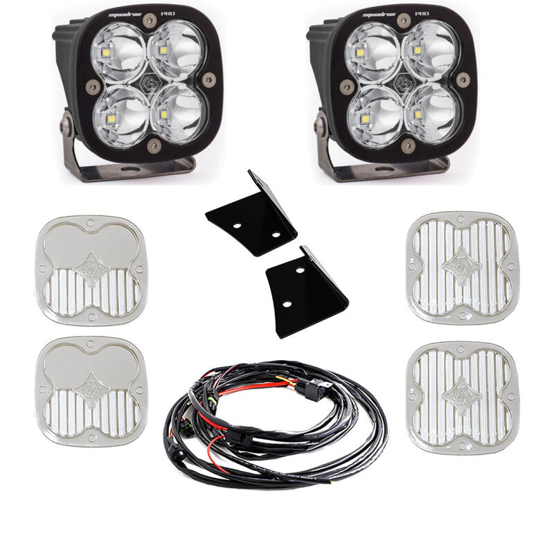 Baja Designs Squadron Pro Spot A-Pillar Kit LED Light Pods: Jeep Wrangler (07-17) / Wrangler JK (18)