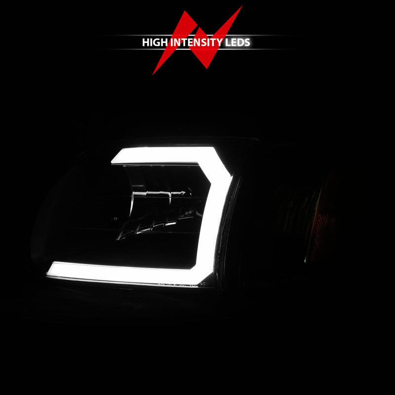 ANZO Crystal Headlight Set w/ Light Bar Black w/ Corner Light | Toyota Tundra (00-04) (111579)