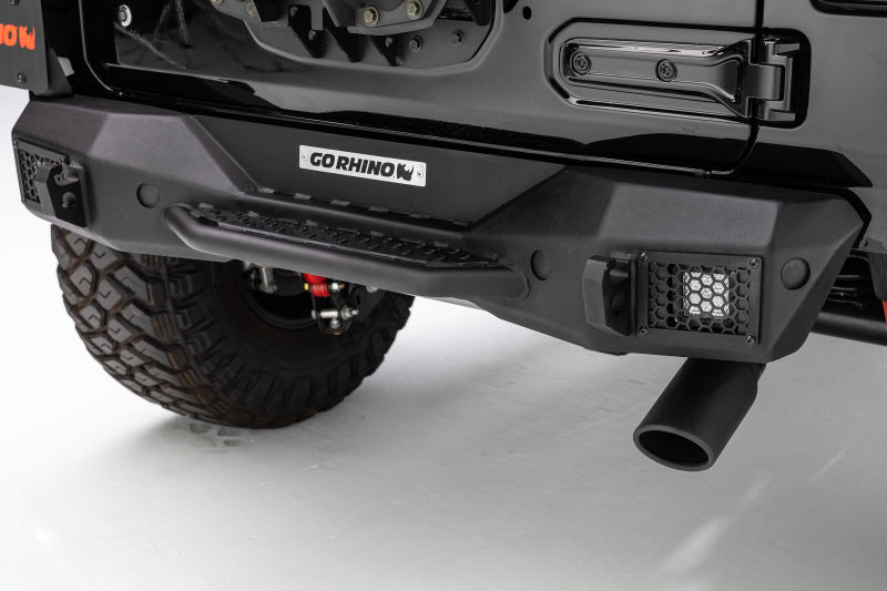 Go Rhino Rockline Stubby Rear Bumper: Jeep Wrangler JL 2018-2026
