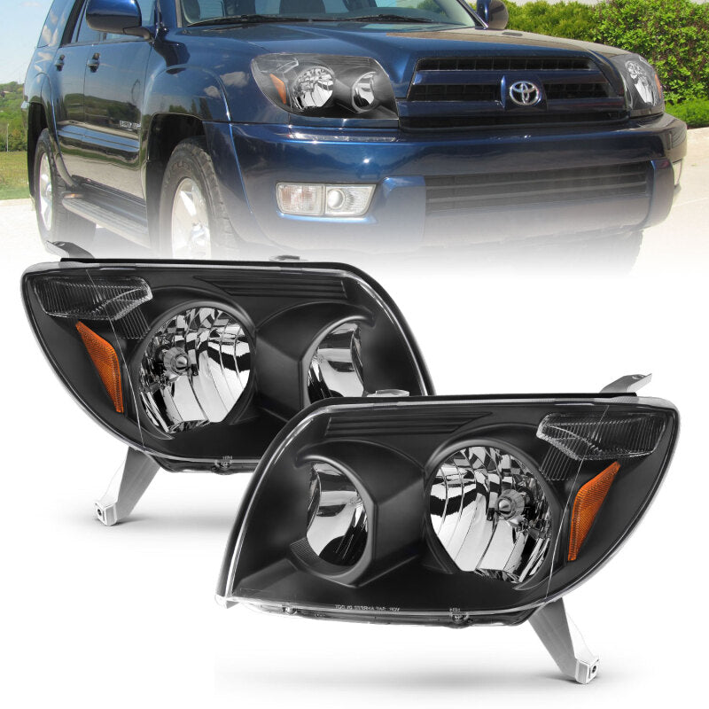 ANZO Crystal Headlights Black | Toyota 4Runner (03-05) (111394)