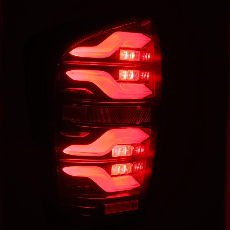 AlphaRex LUXX-Series LED Tail Lights Black-Red | Toyota Tacoma (16-23) (680000)