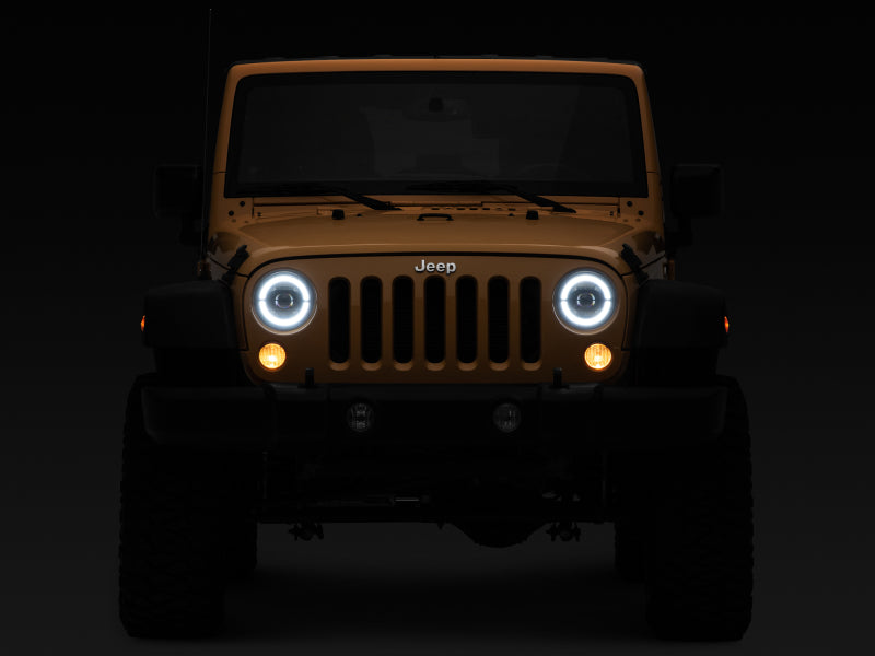 Raxiom Axial Series LED Headlights (FRONT) w/ Black Housing: Jeep Wrangler (07-18)