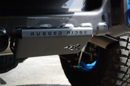 Rugged Ridge Hitch Skid Plate 2in Receiver: Jeep Wrangler / Gladiator (07-26) - Textured Black
