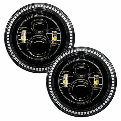 ORACLE Lighting ColorSHIFT 7in LED Headlights (FRONT): Jeep Wrangler (07-18) - Black