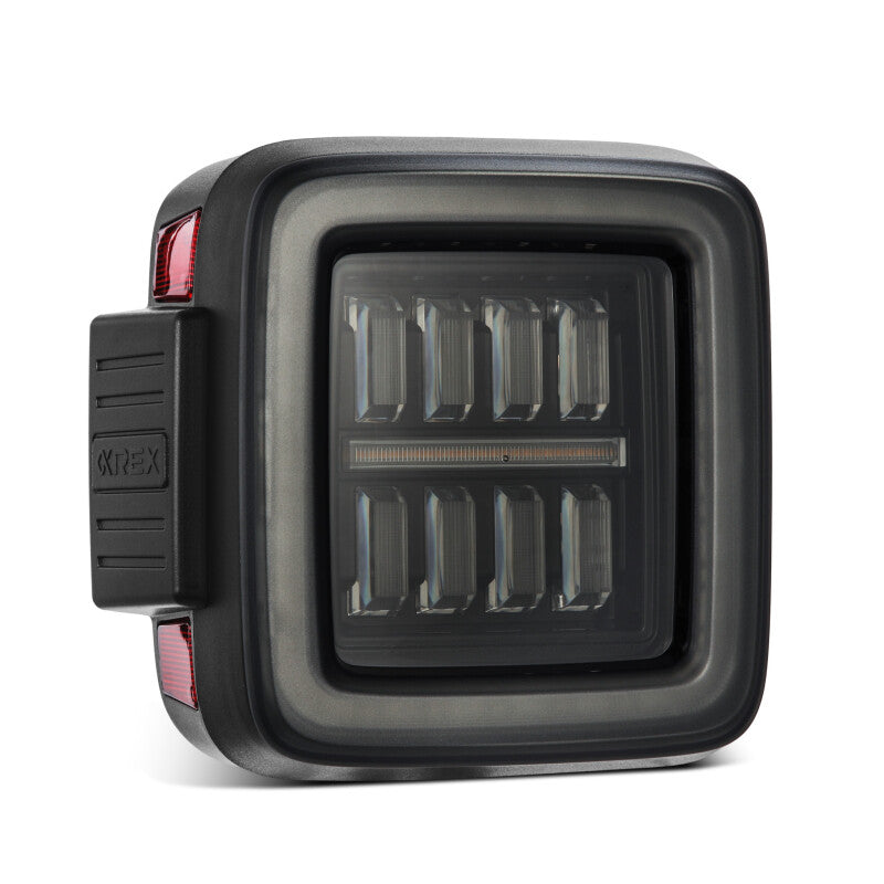 AlphaRex NOVA Prismatic LED Tail Lights (Alpha-Black): Jeep Wrangler 2018 - 2025