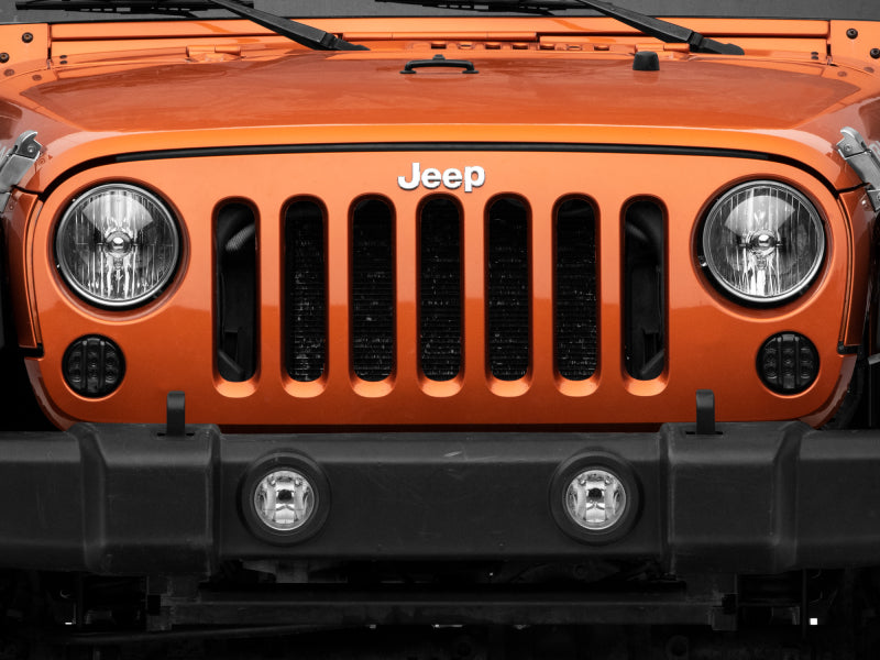 Raxiom Axial Series Smoked LED Front Turn Signals: Fits Most Jeep Wrangler Models (2007-2018)