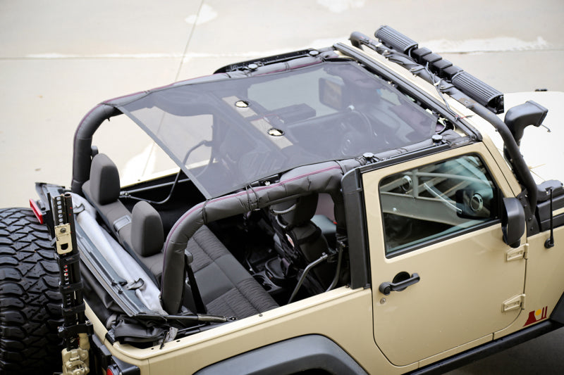 Rugged Ridge Eclipse Full Sun Shade: Fits Most Jeep Wrangler Models (2007-2018) w/ Mesh Carry Bag