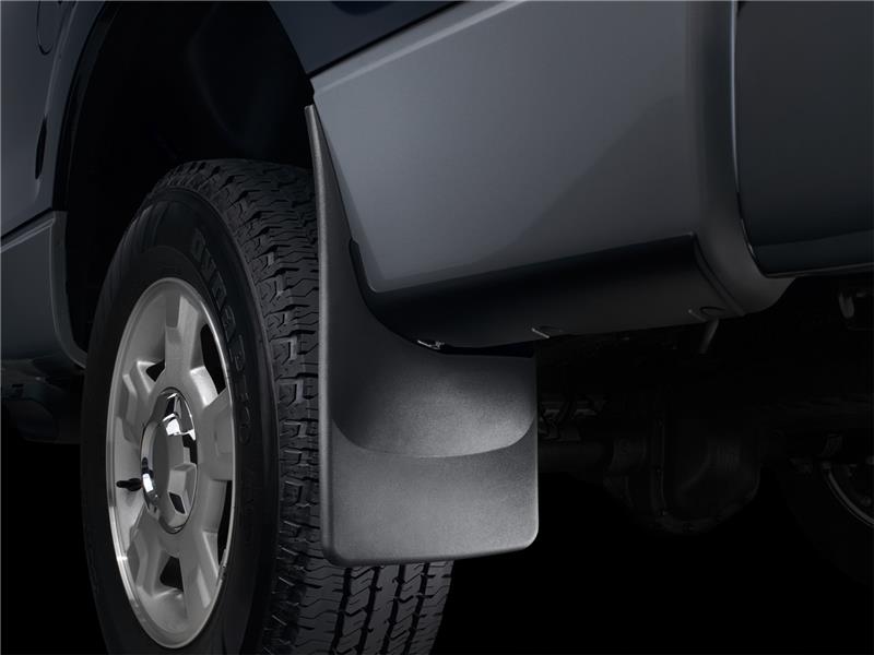 WeatherTech Front MudFlaps (2PC, Black): Dodge Ram 1500 2009 - 2018 (w/OUT Flares)