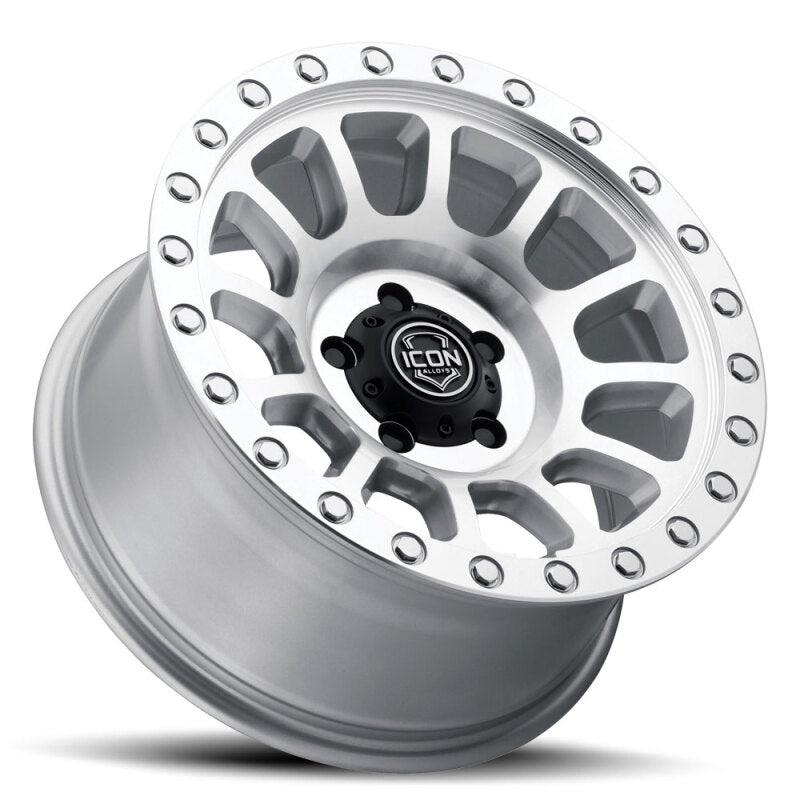 ICON 17 X 8.5 6 X 5.5 25mm Offset 5.75in Backspace Silver Machined | Ford Ranger / Bronco (19-26) (8017859057SM)