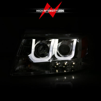 ANZO Projector Headlight Set w/ U-Bar Chrome | Ford F-150 (04-08) (111287)