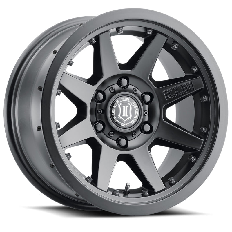 ICON Rebound PRO 17x8.5 5x5 -6mm Offset Satin Black Wheel | Jeep Gladiator JT / Wrangler JL / JK (21817857345SB)