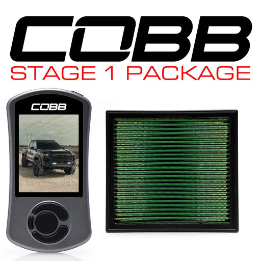 Cobb 24-25 Toyota Tacoma AT/MT Stage 1 Power Package Air Filters offroad accessory | Iron Ridge Offroad