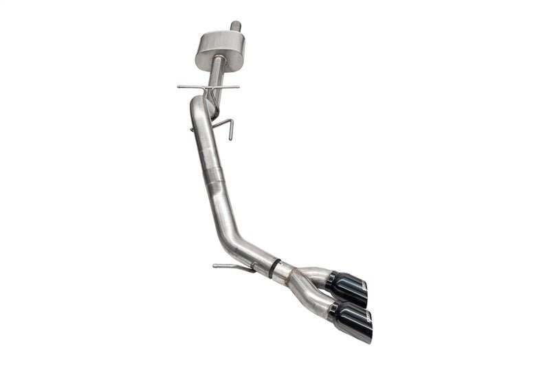 Corsa 2024 - 2025 Ford Ranger 3in Cat - Back Exhaust 4in Black PVD Pro - Series Slash Cut Twin Tip Exhaust offroad accessory | Iron Ridge Offroad