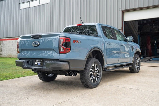 Corsa 2024 - 2025 Ford Ranger 3in Cat - Back Exhaust 4in Black PVD Pro - Series Slash Cut Twin Tip Exhaust offroad accessory | Iron Ridge Offroad
