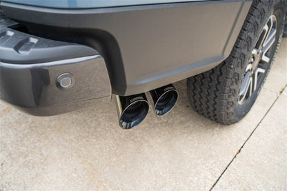 Corsa 2024 - 2025 Ford Ranger 3in Cat - Back Exhaust 4in Black PVD Pro - Series Slash Cut Twin Tip Exhaust offroad accessory | Iron Ridge Offroad
